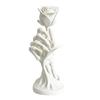 Skeleton Hand Holding Rose Ornament, 3D Printed Gothic Dark Aesthetic Niche Decor, Stable Base Compact Figurine for Home Desk Bookshelf