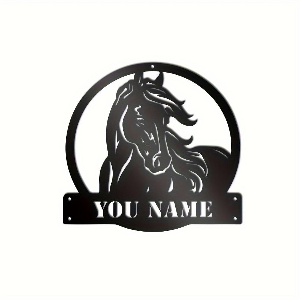 Custom Horse Silhouette Metal Wall Art Farmhouse Outdoor Barn Sign Gift Horse Lovers Farmers