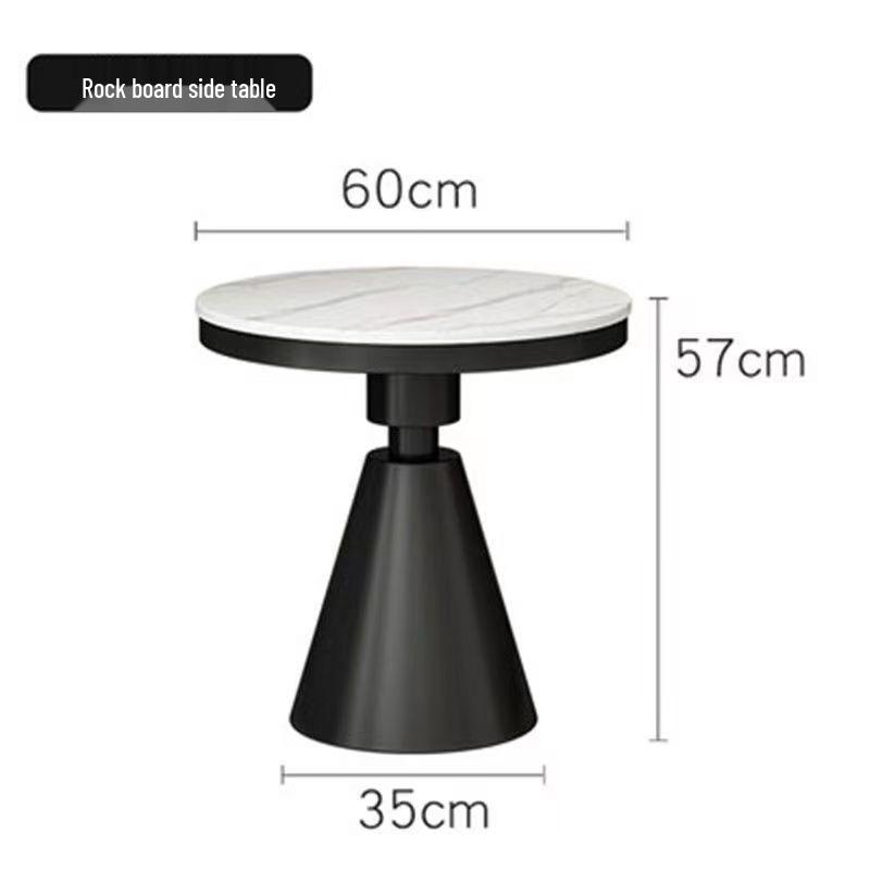 Minimalist Luxury Round Side Table for Living Room or Bedroom Bedside and Coffee Use