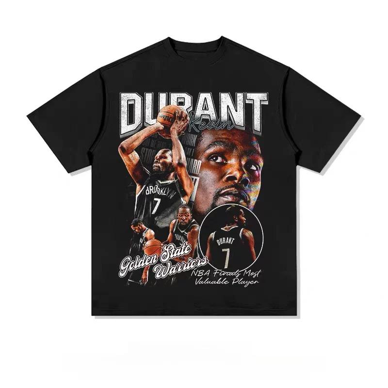 Kevin Durant Slim Reaper Mvp Tribute Tshirt Oversized Crew Neck Lightweight Quick Dry Basketball Training Street Hip Hop Top