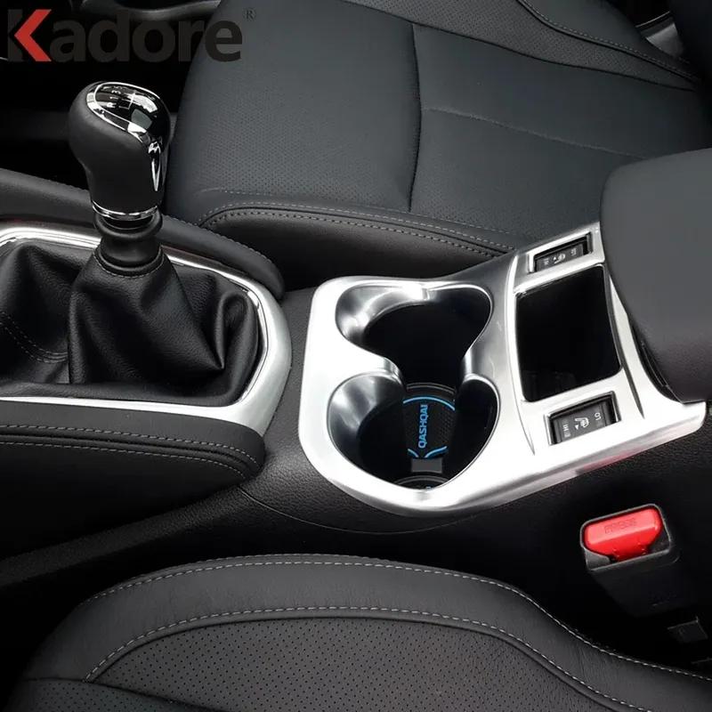 Car Center Console Water Cup Holder Frame Cover Trim For Nissan Qashqai 2014 2015 2016 Matte Interior Accessories (MT Model)