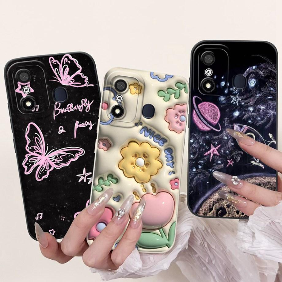 Cover For Itel A27 A48 A25 A35 Case Artistic Style Shockproof Funda For Itel A60 A60s A70 Soft Liquid Silicone Bumper