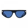 Victoria Beckham Sunglasses Rectangle Full Rim  Metallic Midnight Blue Frame And Blue Lens Vb685s415 Blue