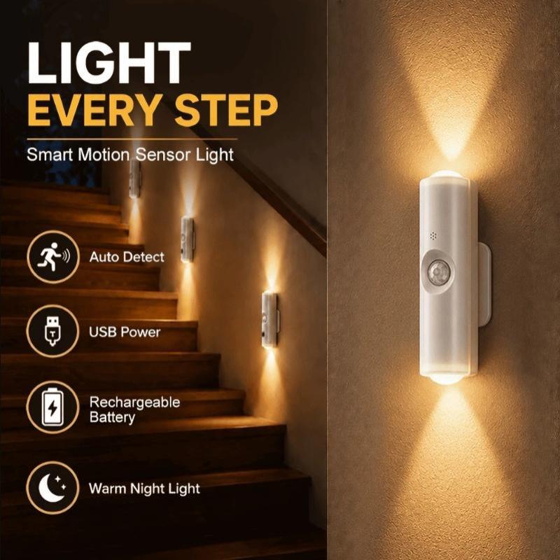 Wiederaufladbare Bewegungssensorleuchte LED 3/16 Farben Magnetische Wandlampe Dimmbar Automatisches Nachtlicht Bewegungssensor Magnetisches Nachtlicht