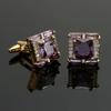Pánské čtvercové manžetové knoflíčky Hardy s diamantem ze zirkonu - Luxusní knoflíčky na francouzské košile
