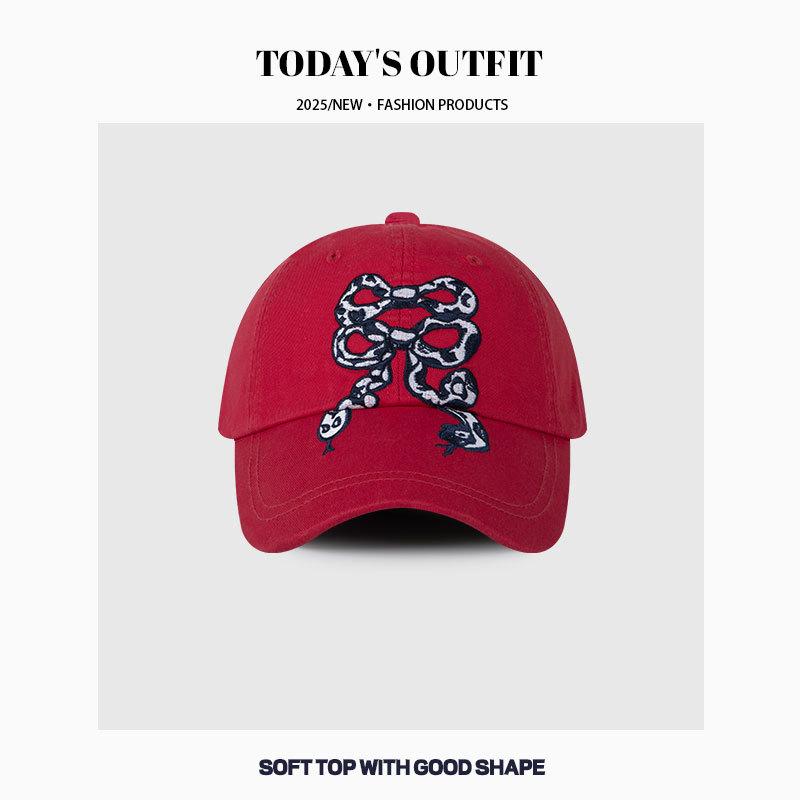 Bow Embroidered Printed Baseball Cap Fashionable Casual Ins Baseball Cap Women