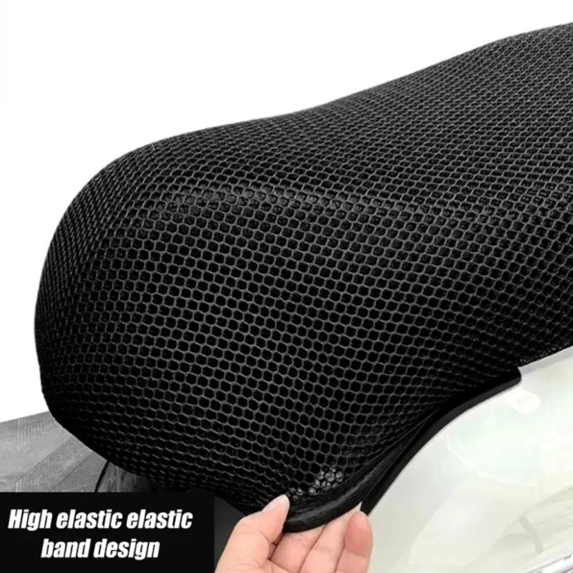 3D Mesh Motorcycle Seat Cover Universal Breathable Scooter Seat Pad With Anti-slip Mesh Summer Cool Design UV Protection