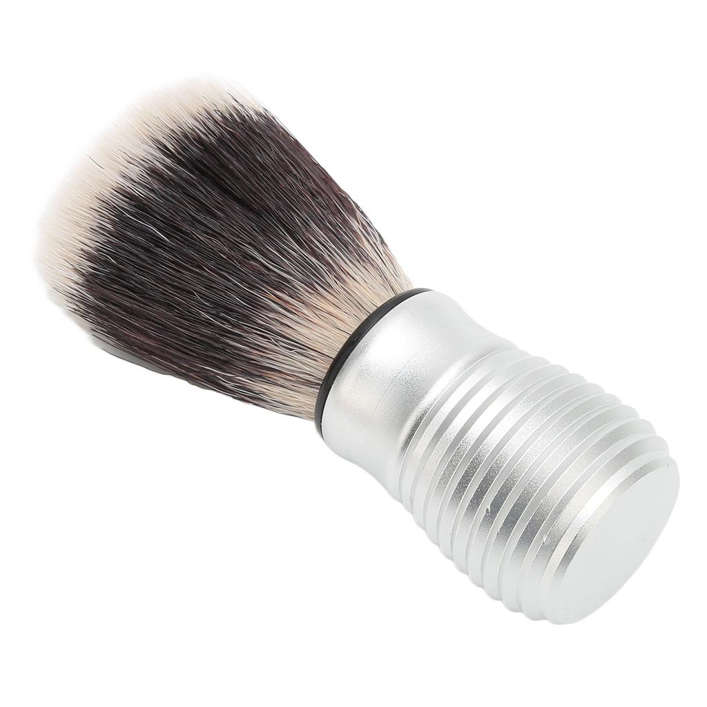 Shaving Brush Quick Drying Easy Cleaning Lightweight Curved Aluminum Alloy Handle Hair Salon Tool