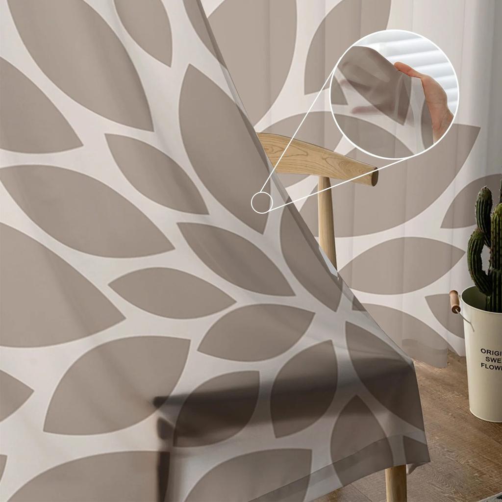 Perdele din tul cu flori Dahlia Sufragerie Bucătărie Perdele din șifon Dormitor Balcon Perdele transparentă Decor de casă la modă