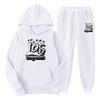 Men's suit pullover sweatshirt sweatpants set sweatshirt set fashion fleece men's hoodie