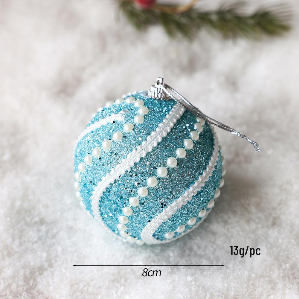 DIY Painted Foam Christmas Ornament: Snowflake & Irregular Pompon Balls