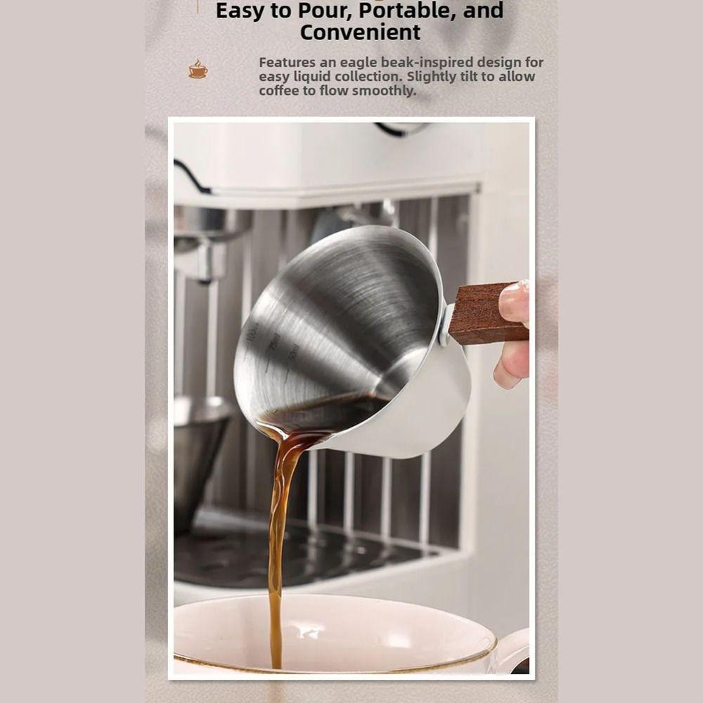 Ausgießer Espressomessbecher Klare Kapazitätsmarkierungen Espresso Extraktionsbecher Backhelfer