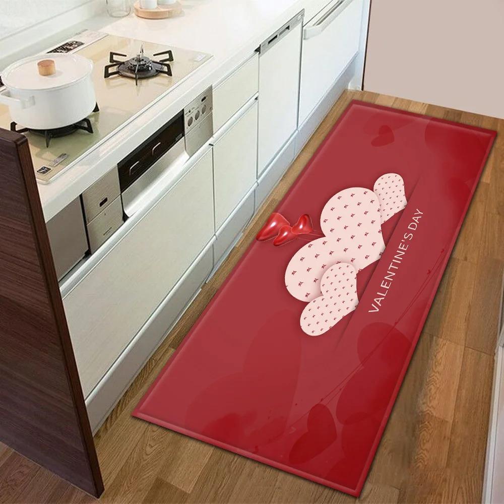 Romantisches Liebesmuster Hausküche Bodenmatte Türdekoration Bodenmatte