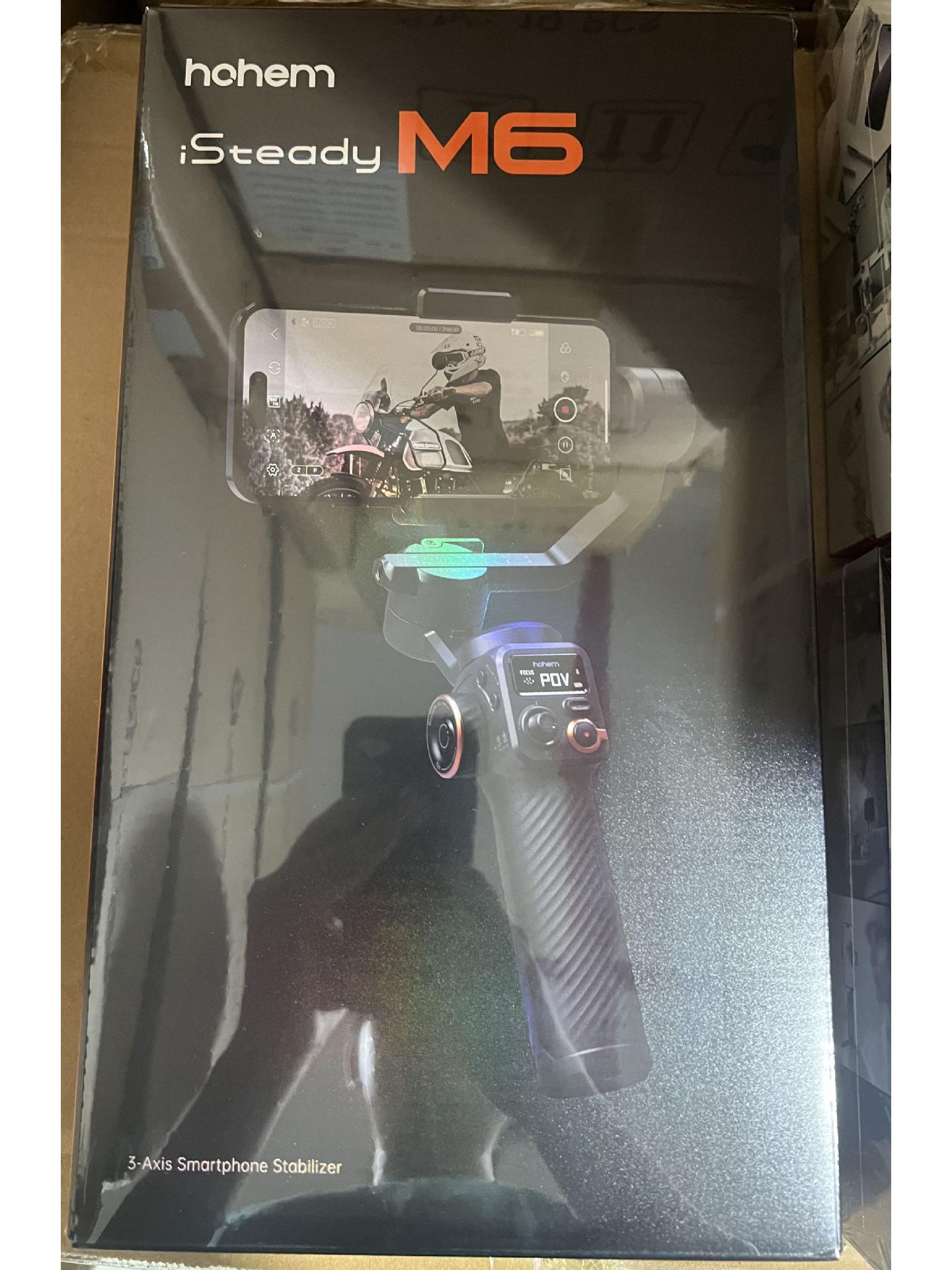 

Мобильный стабилизатор Haohan M6: Отслеживание лиц на базе искусственного интеллекта, стабилизация изображения, портативный стабилизатор для видеосъемки и прямых трансляций.