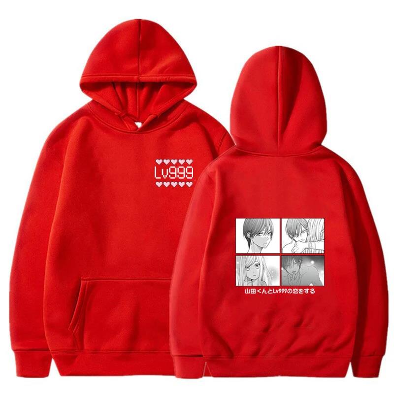 Herfst Nieuw Mijn Liefdesverhaal met Yamada-Kun Op Lv999 Japan Herfst Fleece Anime Hoodies Grafisch Harajuku Unisex Sweatshirts Casual