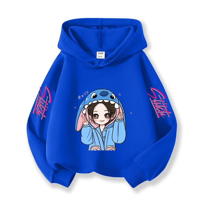 Children's Hoodie Christmas Gift Girls Winter Stitch Pattern Hoodie Girls Long Sleeve Comfortable Soft Top