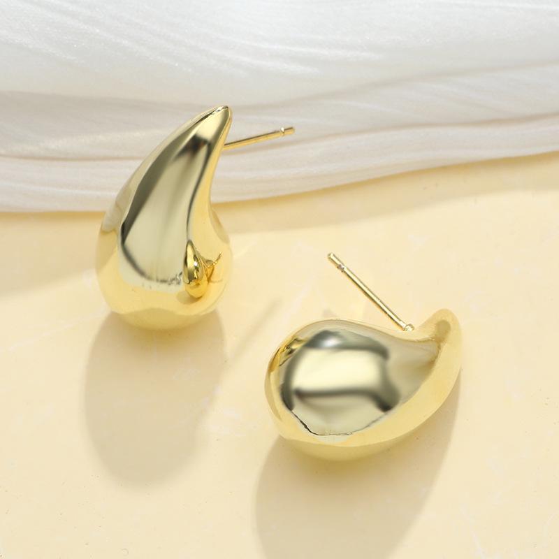 Huazi Style Zircon Stud Earrings for Women - Gold-Plated, Non-Fading Luxury Jewelry