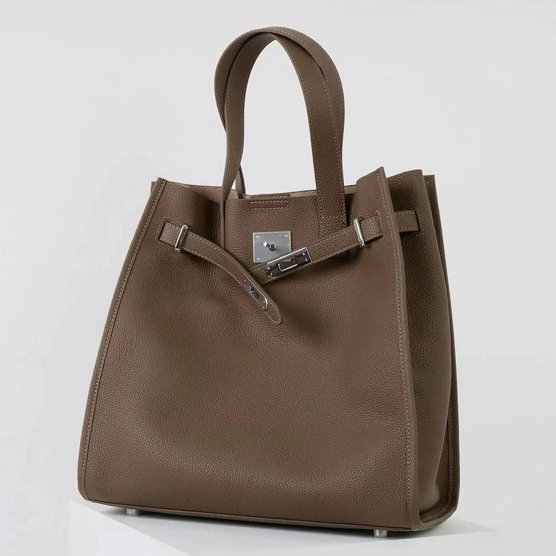 Bolsa Tote Casual Modificada de Couro Bovino de Primeira Camada (S12-52764)