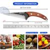 WXCOO Hand Forged Boning Knife Set High Carbon Clad Steel Meat Fish Fruit Cleaver Knife Professional Butcher Kitchen Chef Knives