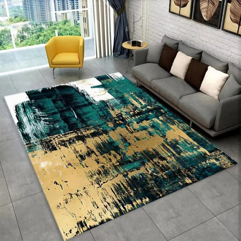 3D Geometric Illusion Area Rug Abstract Modern Carpet for Living Room Bedroom Kids Play Room Non-Slip Floor Mat