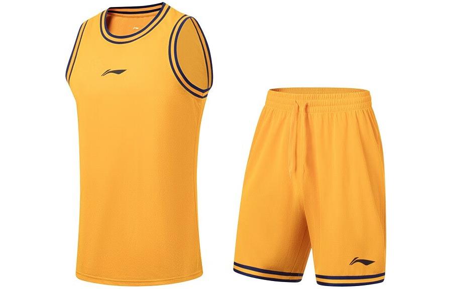 Li Ning Sports Basketball Collection Basketball Suit Men s New Lakers Yellow AATT023-3 L