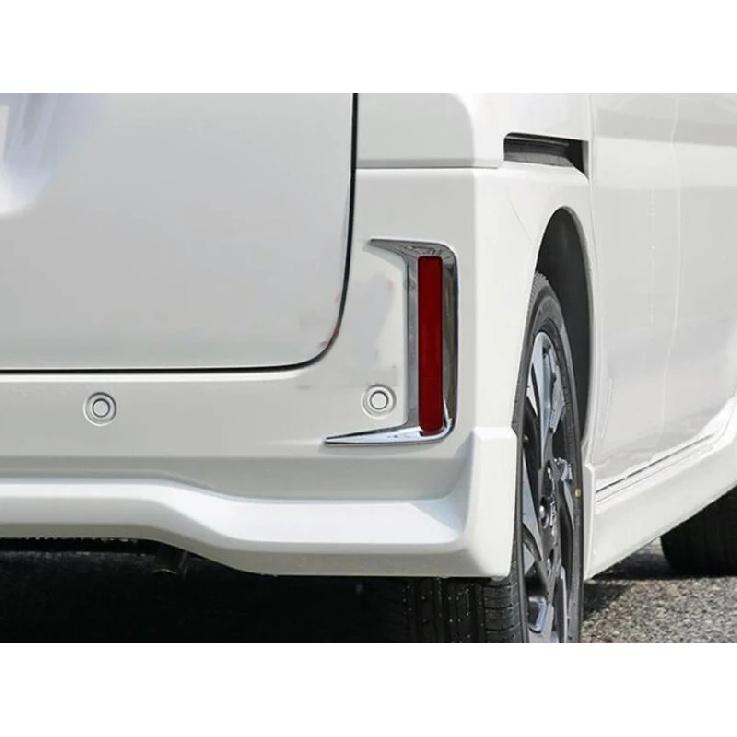 For Suzuki Spacia MK54S MK94S 2024 2025 ABS Chrome Rear Reflector Fog Light Lamp Cover Trim Bezel Frame Styling Garnish