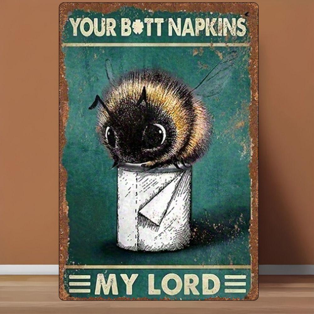 Metal Sign Bee Flower Nature Sunflower 20x30cm Wall Decor