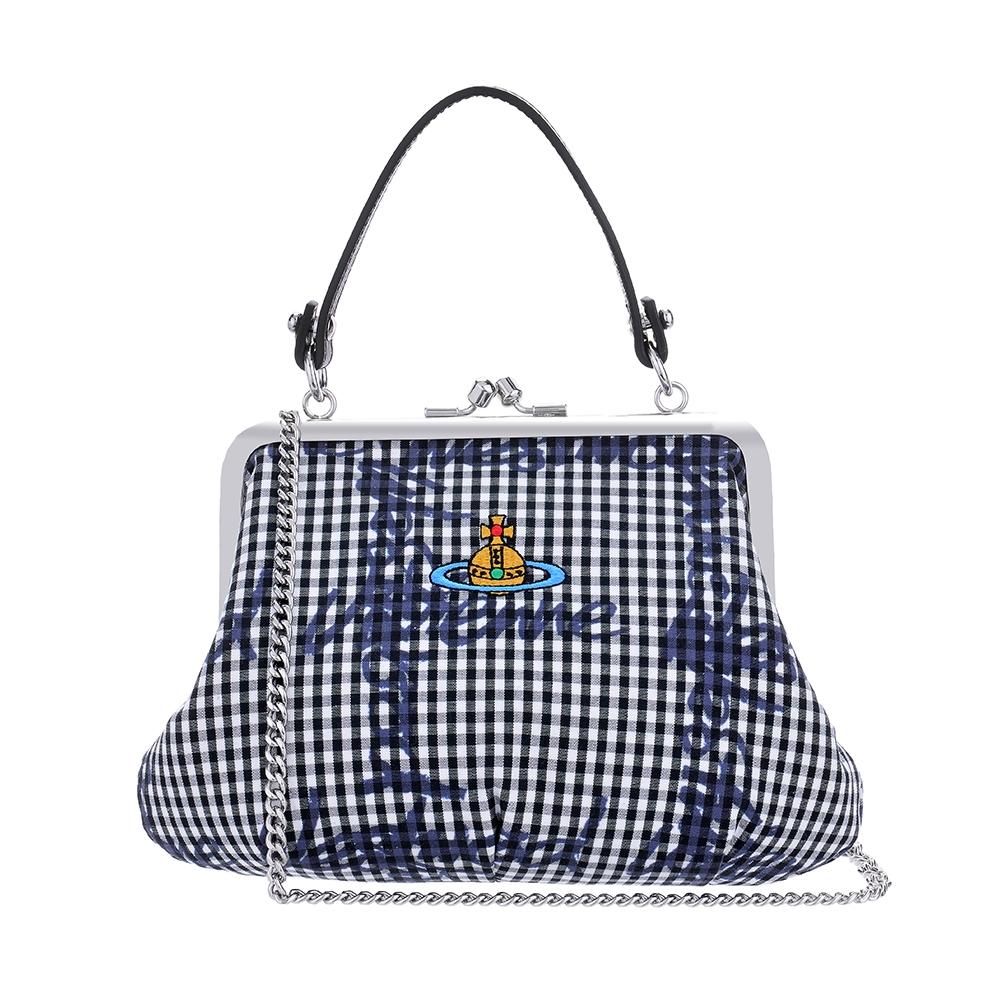 

Vivienne Westwood 4b01000bw W011t O302 Granny Check Frame Pulse Chain Tote 4B01000BW W011T O302
