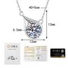 1ct Moissanite Necklace D Color Waterdrop Pendant Clavicle Chain Women