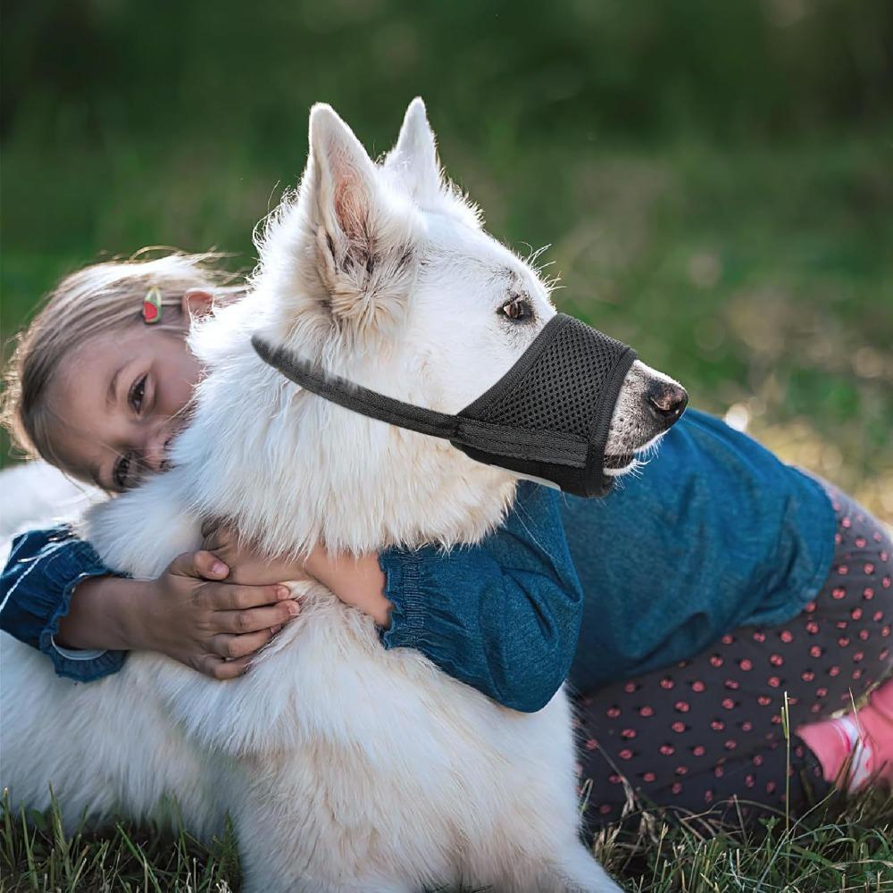 Soft Air Mesh Dog Muzzle for Small, Medium & Large Dogs – Anti-Bite, Anti-Bark, Anti-Chew, Breathable, Drinkable & Adjustable