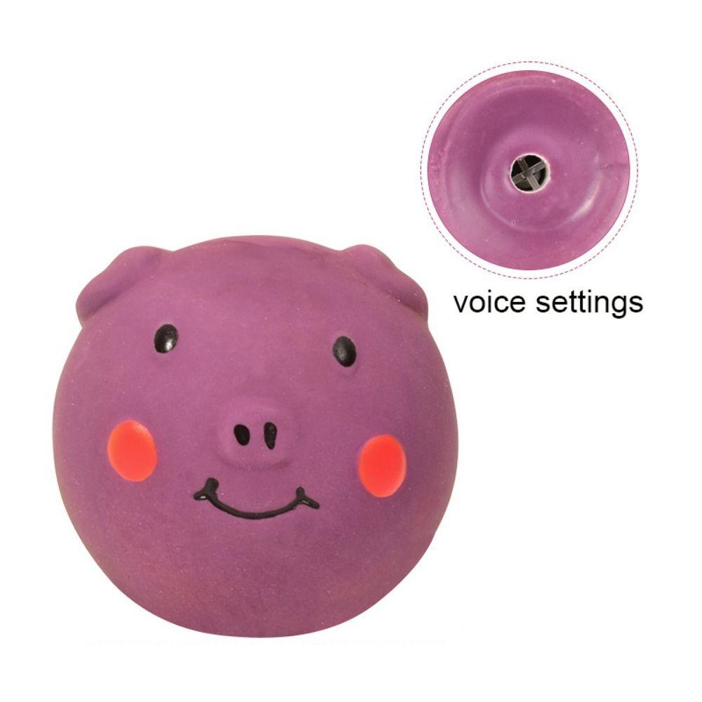 Cartoon Latex Squeaky Dog Toys Bite Resistant Pig Pet Squeaky Toys Funny Dog Chew Toy  Self Happy