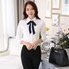 Women's Professional Long-Sleeve White Shirt for Autumn/Winter 2024
