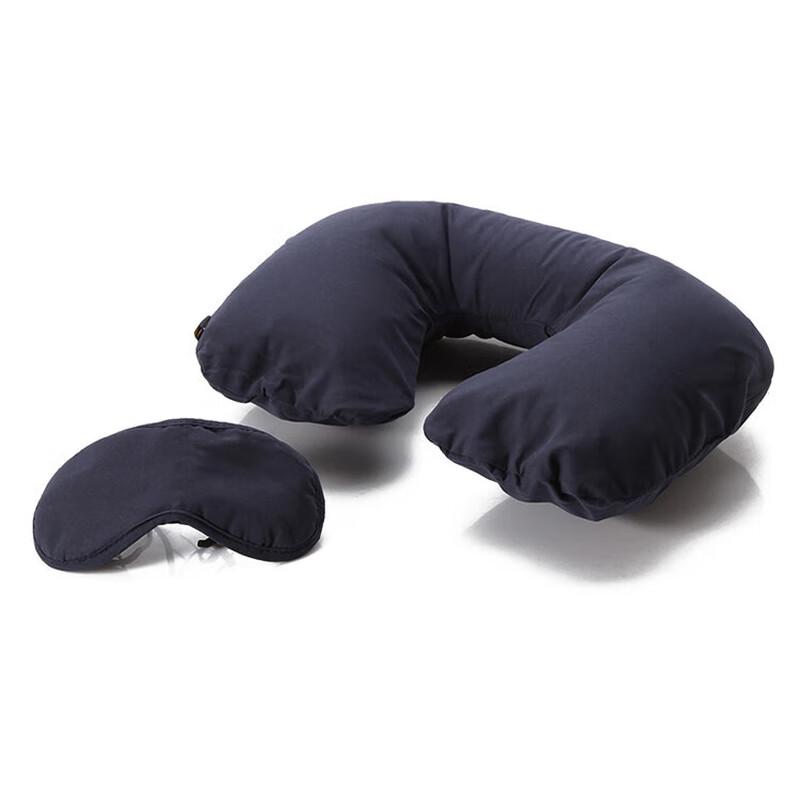 Lanlv Memory Foam Travel Pillow and Eye Mask Set