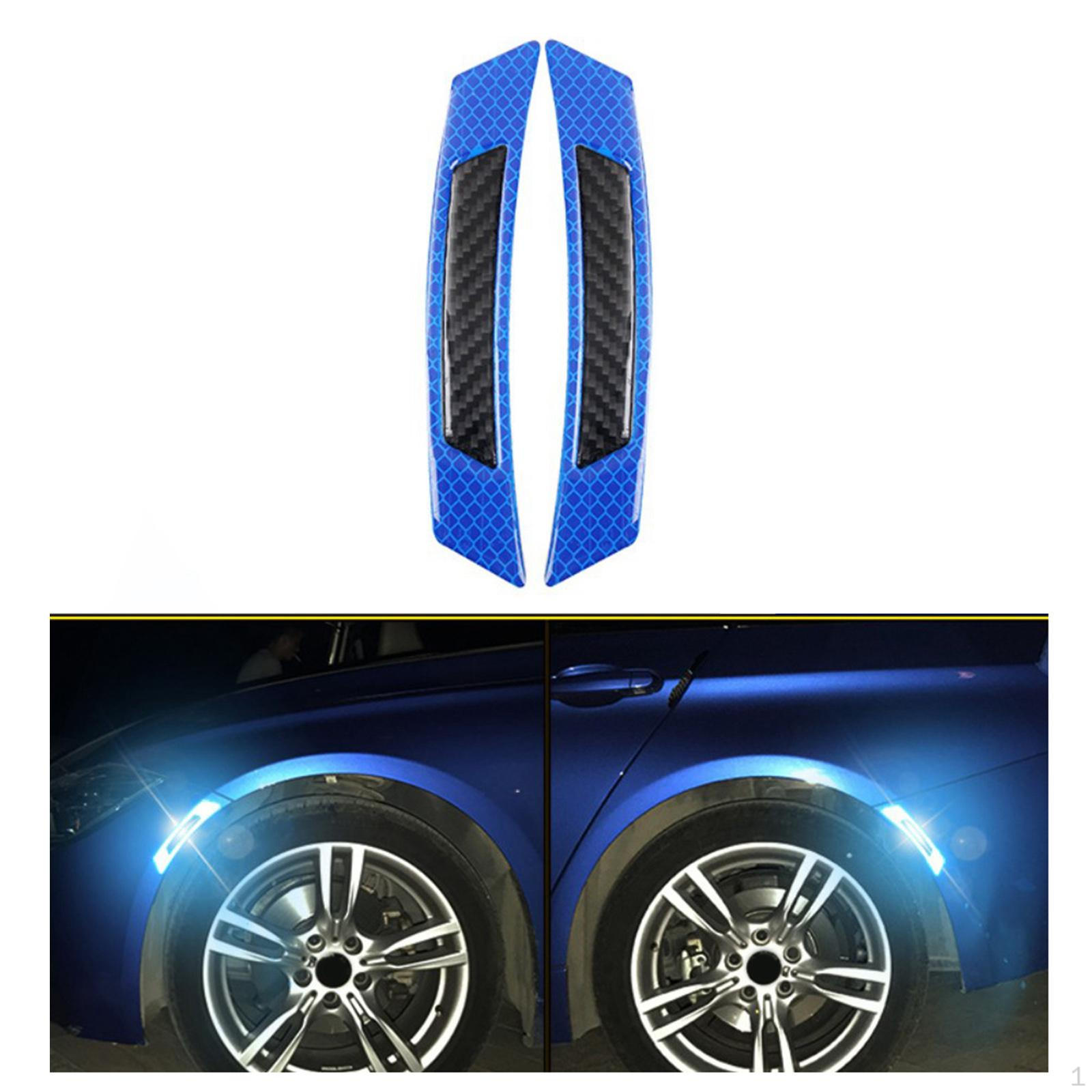 

Decal Warning Tape Car Reflective Strips Door Sticker Blue Black