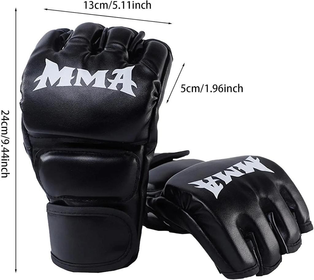 Gants de boxe Kick MMA pour hommes et femmes, en PU, pour karaté, Muay Thai, Guantes De Boxeo, Free Fight, MMA, Sanda, équipement d'entraînement pour adultes et enfants
