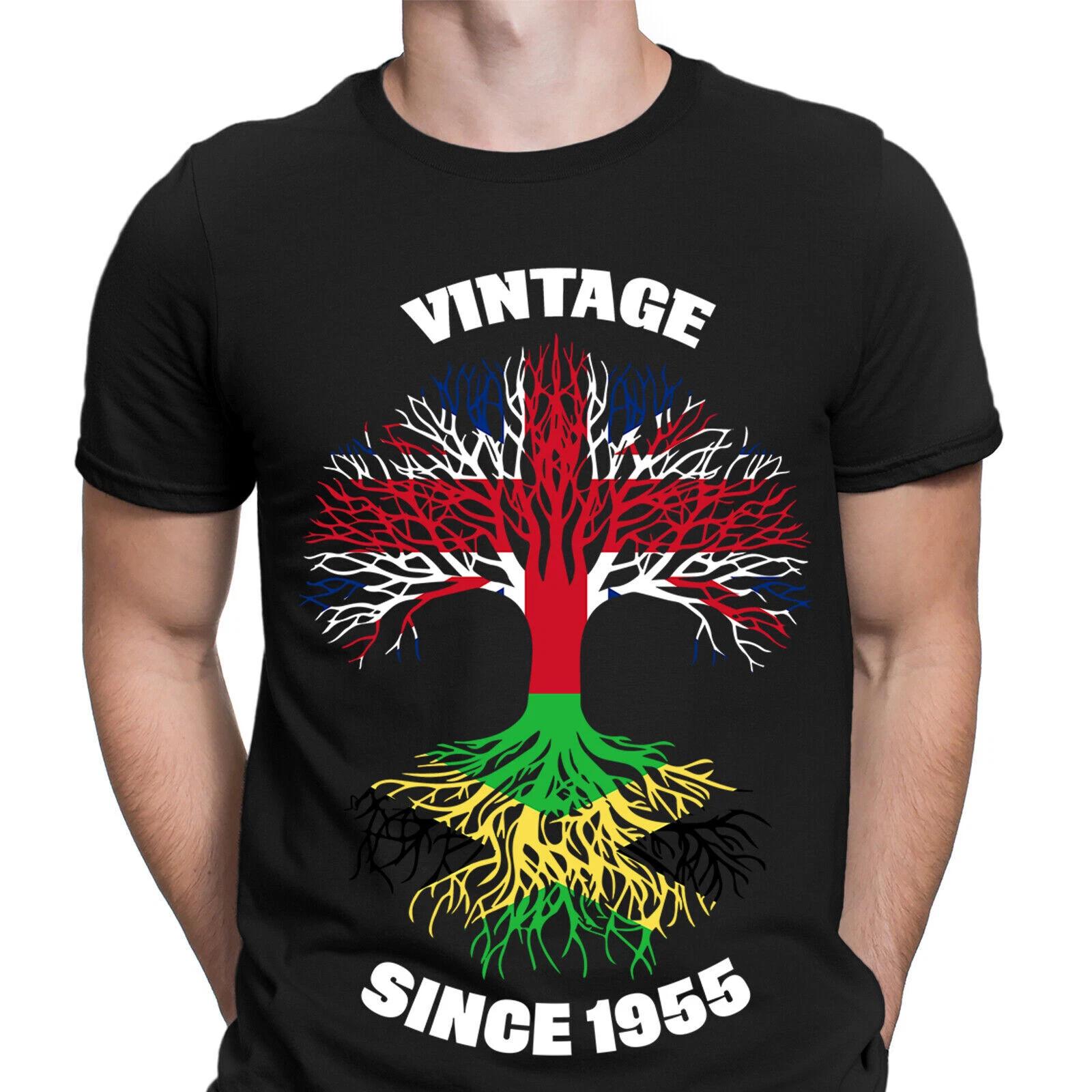 Personalised Bitish Jamaican Roots Ideal Gift Vintage Mens T-Shirts Tee Top #6ED S
