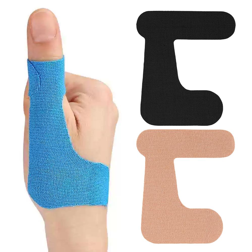 10 PCS Precut Thumb Support Tape - Self-Adhesive - Breathable & Waterproof Thumb Brace for Sports,Housework (Beige/Black/Blue)