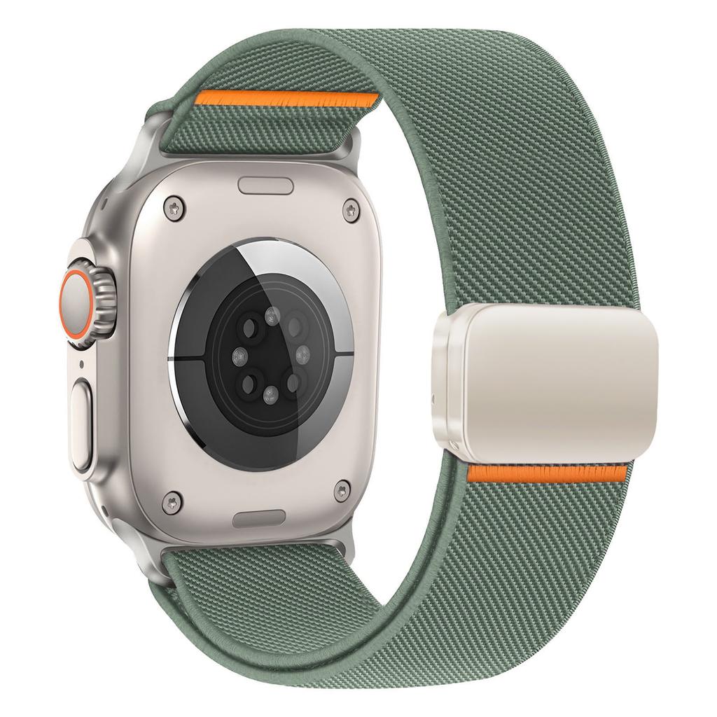Nylon Loop Strap For Apple Watch Ultra 3/2/1 49mm 11 10 46mm 42mm Magnetic Bracelet iWatch 9 8 7 6 5 4 SE 45mm 44mm 41/40mm Band
