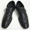 Lloyd Germany made genuine leather swirl moc shoes black 8 / 26.5(USED)