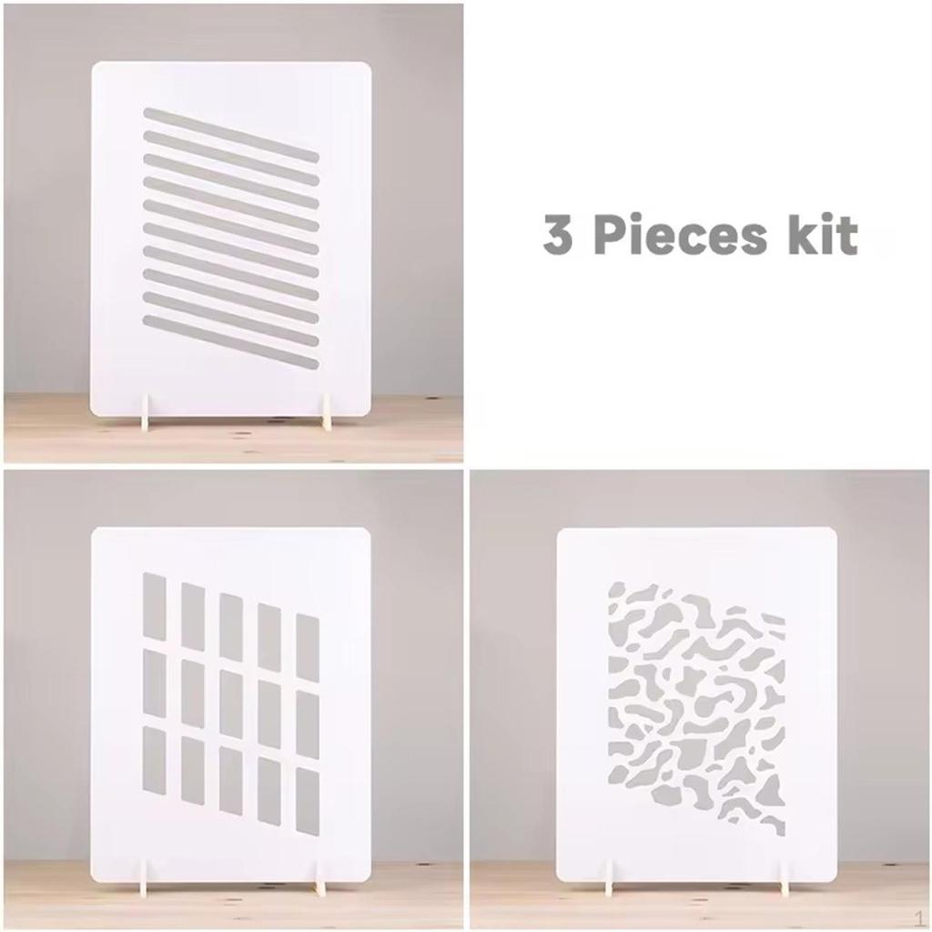 3Pcs Light and Shadow Boards Sturdy Multifunctional Easy To Use Accessories PVC for Food Make Up
