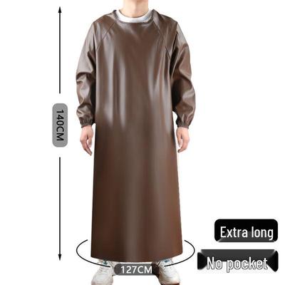 COFLYEE Wasserdichte und ölbeständige Ganzkörper-Leder-Schürze