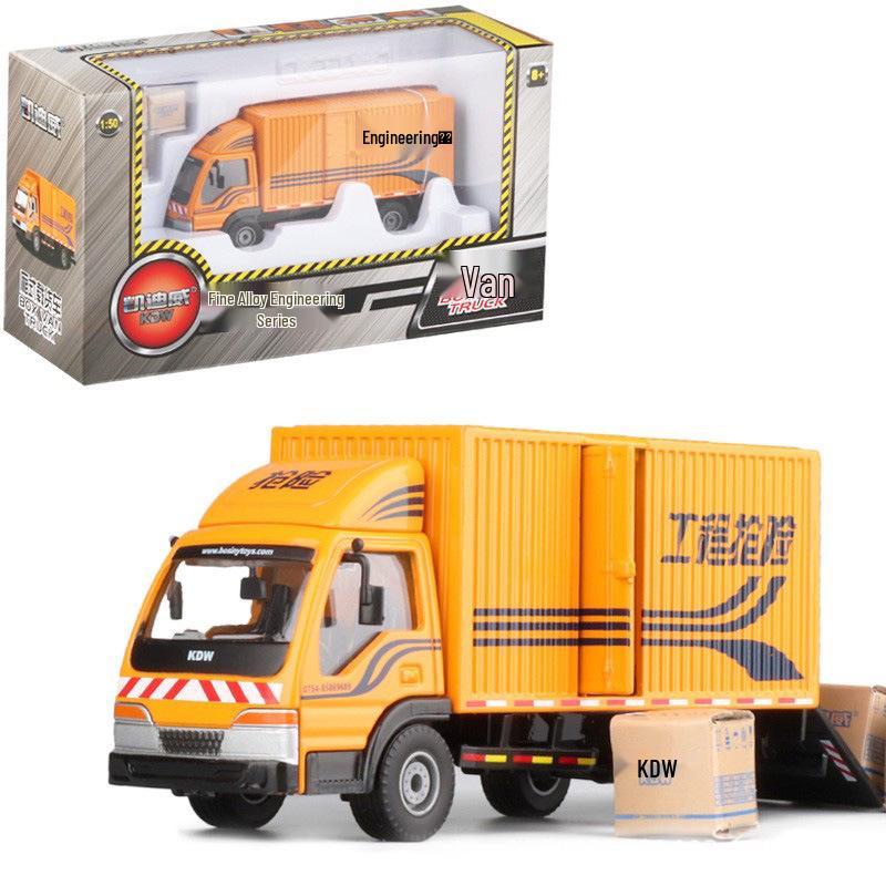 KDW 1:50 Alloy Box Truck Model Toy Car for Boys (625031)
