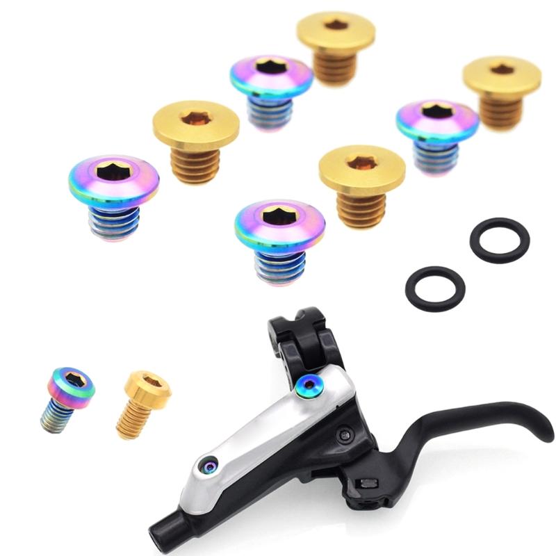 2pcs Bicycles Oil Cover Screws Durability Colorful Bicycles Bleeds Screws for Bike Brake Lever