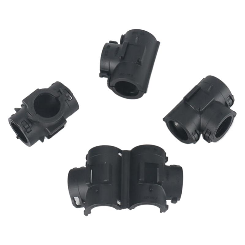 5 szt. Trójnikowy w kształcie litery T, trójnikowy w kształcie litery Y, plastikowy, karbowany, otwierany, opaska do wiązki przewodów samochodowych, reduktor równej średnicy, rozdzielnik