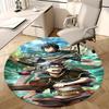 1pc Anime Design Round Carpet - Black Clover Characters for Office Chair Mat, Non-Slip Rug Suitable for Home Decor, Living Room, Bedroom
