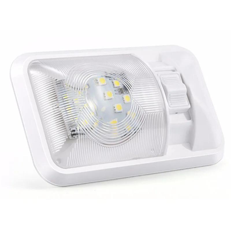 RV LED Ceiling Double Dome Light Fixture with ON/OFF Switch Interior Lighting for Car/RV/Trailer/Camper/Boat 12V Natural White