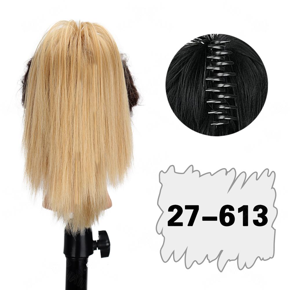 MISS WIG Synthetic Messy Hair Buns Straight Hair Pieces Claw Extensions Clip In Ponytail Hair Buns For Women Daily Use Hair