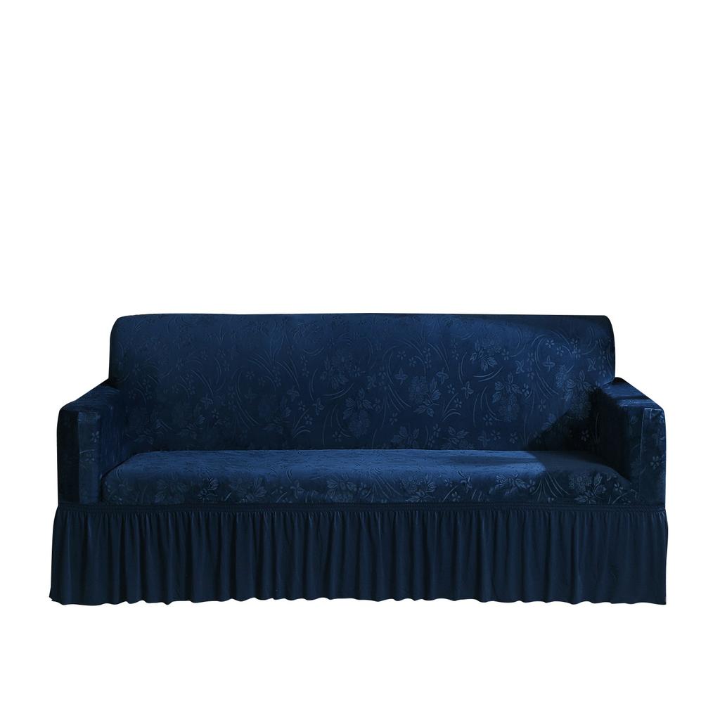 New Thickened Crystal Velvet Light Luxury Jacquard Sofa Cover Lace Style All Inclusive Elastic Sofa Cover Cover