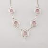 Rose Chalcedony Gemstone Silver Necklace, 925 Sterling Silver Handmade Necklace, Wedding Necklace, Elegant Bridal Necklace RN-2-20