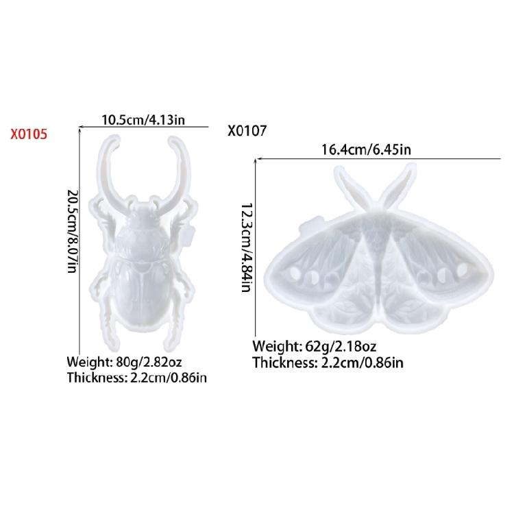 Multifuntional Silicone Molds Moth Shape Crafting Moulds Wall Hangings Moulds Hand-Making Supplies Suitable for Crafting